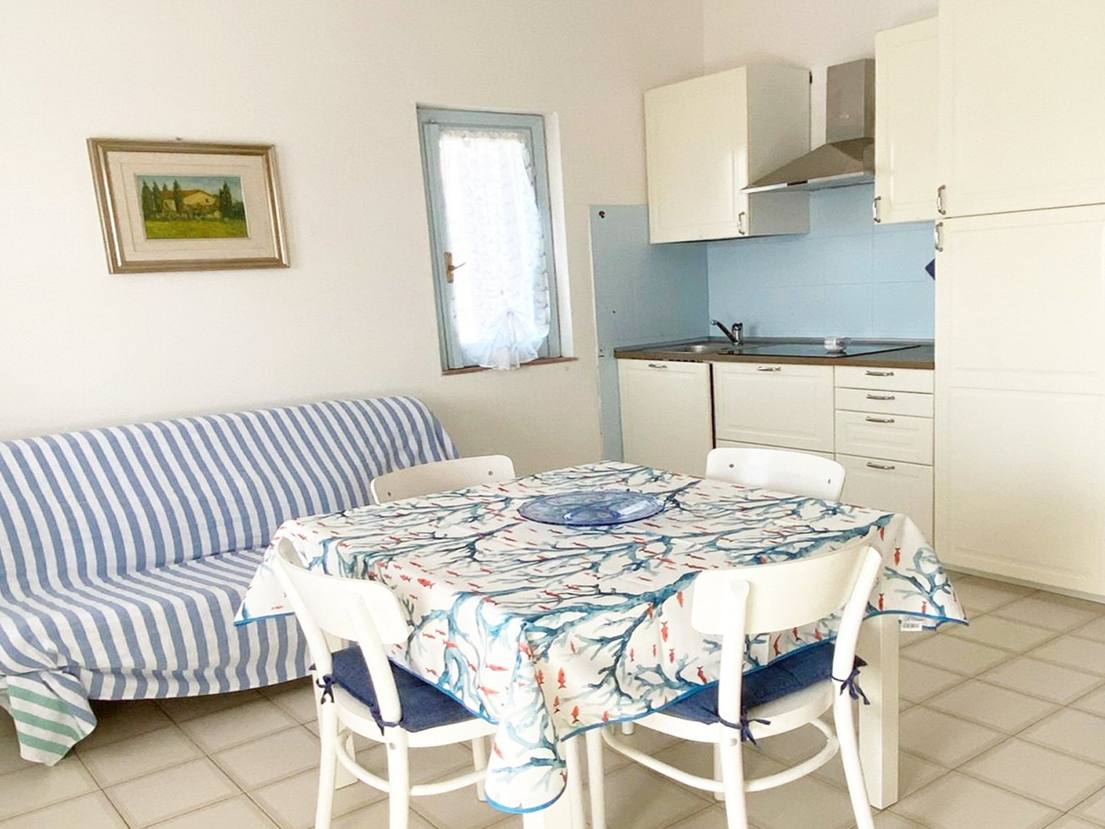 Soggiorno con cucina Casa Borghi San Teodoro